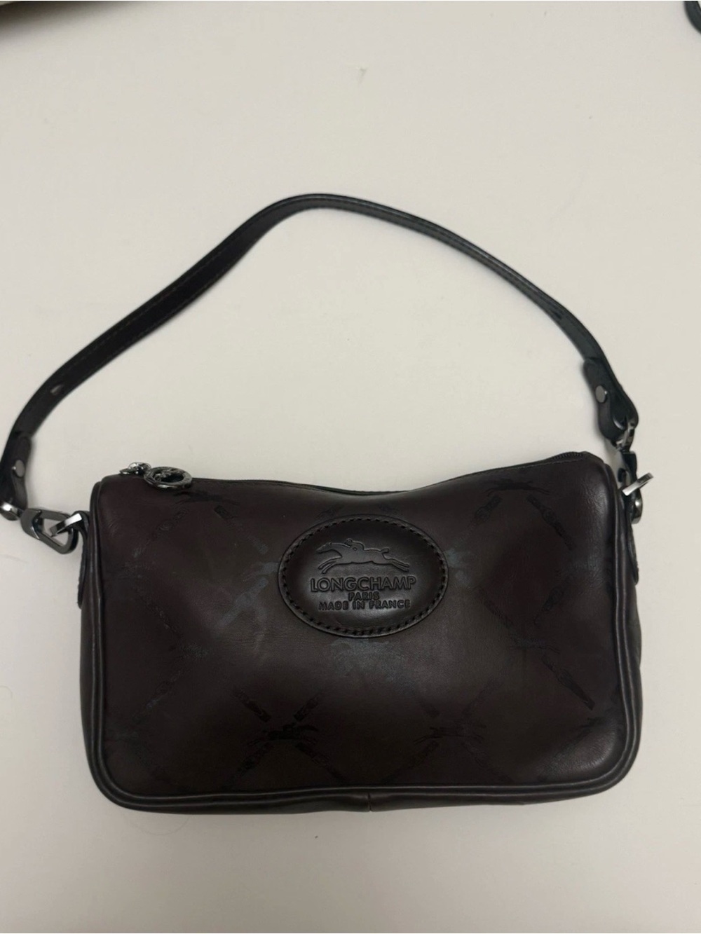VTG Longchamp Mini Leather Shoulder Bag
